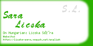 sara licska business card